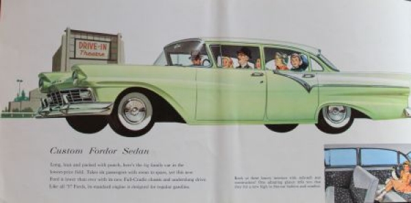 Ford Custom 300 Modelprogram 1957 Carbrochure (3992)