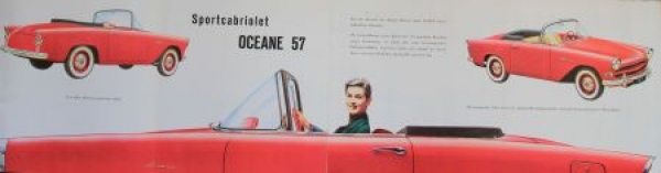 Simca Aronde Modelprogram 1957 Carbrochure (4013)