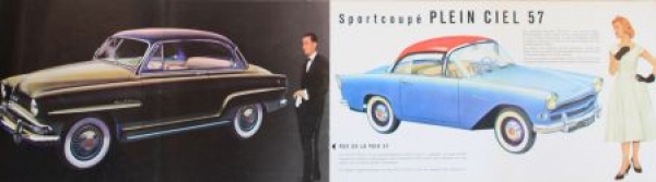 Simca Aronde Modelprogram 1957 Carbrochure (4013)