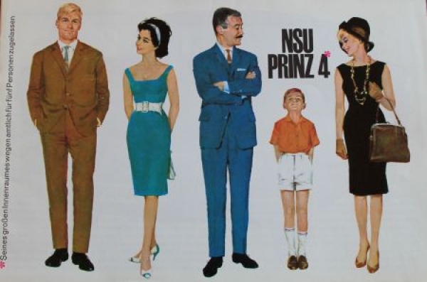 NSU Prinz 4 Modelprogram 1961 Carbrochure (4005)