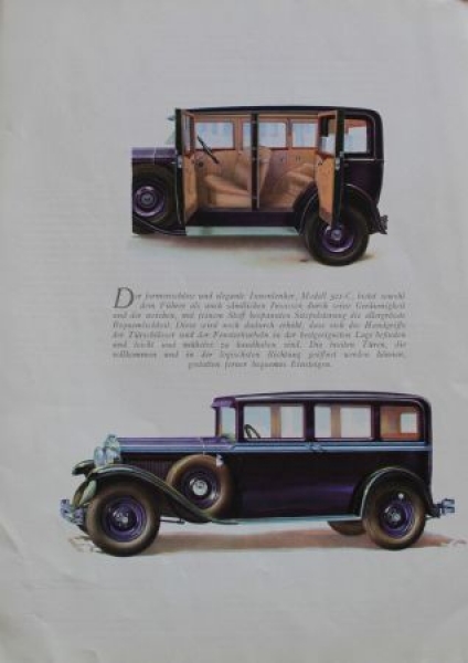 Fiat 521 C Modelprogram 1930 Carbrochure (3995)