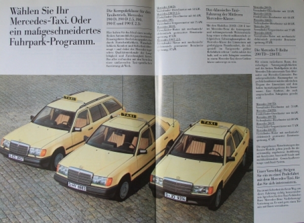 Mercedes Benz Cab Modelprogram 1987 Carbrochure (0269)