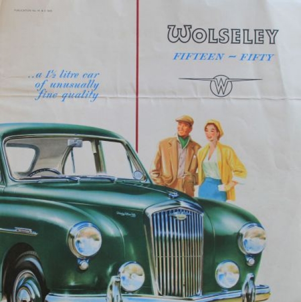 Wolseley Finfteen-Fifty Modelprogram 1956 Carbrochure (3878)
