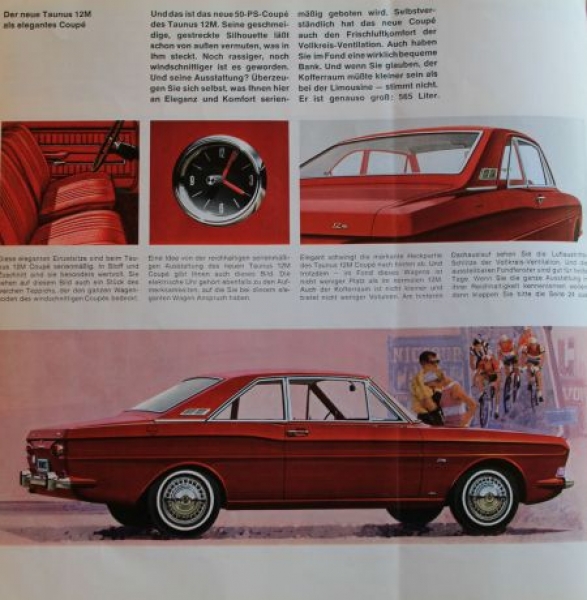 Ford Taunus 12 M + 15 M Modelprogram 1966 "Der neue Taunus" Carbrochure (5396)