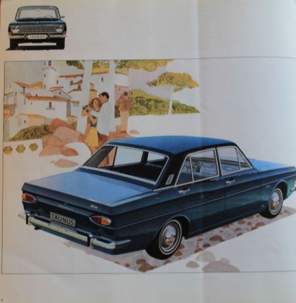 Ford Taunus 12 M + 15 M Modelprogram 1966 "Der neue Taunus" Carbrochure (5396)