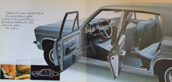 Opel Admiral Modelprogram 1969 Carbrochure (3866)