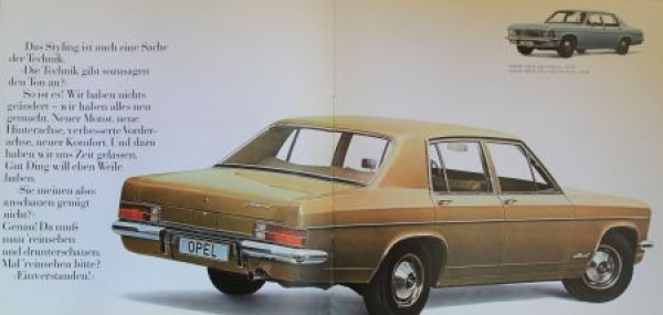 Opel Admiral Modelprogram 1969 Carbrochure (3866)