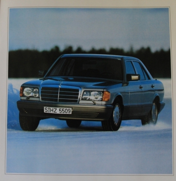 Mercedes-Benz S-Class Modelprogram 1987 "Die Hoehere Qualitaet des Fahrens" Carbrochure-Map (0318)