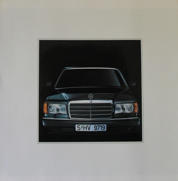 Mercedes-Benz S-Class Modelprogram 1987 "Die Hoehere Qualitaet des Fahrens" Carbrochure-Map (0318)