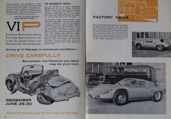"Porsche Panorama" 1956/61 Porsche-Factory-Magazin two issues (0145)