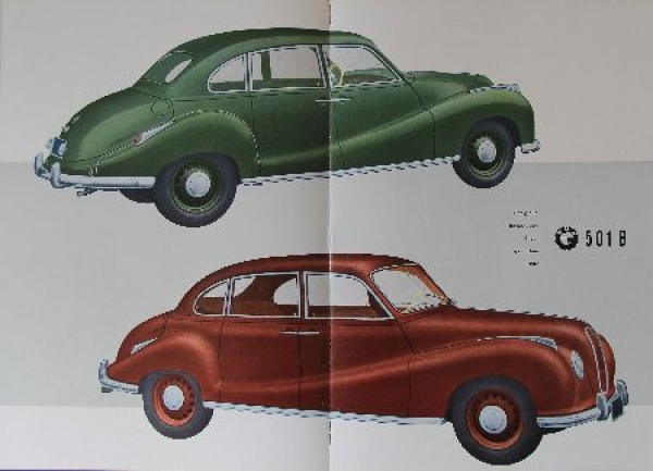 BMW 501 B Modelprogram 1955 Carbrochure (0380)