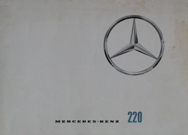 Mercedes-Benz 220 Modellprogramm 1963 Automobilprospekt (0365)