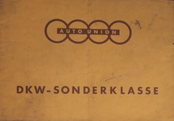 DKW Sonderklasse Modellprogramm 1939 Automobilprospekt (4868)