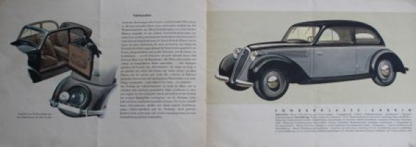 DKW Sonderklasse Modellprogramm 1939 Automobilprospekt (4868)