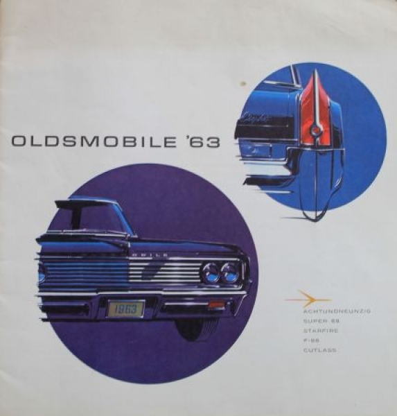 Oldsmobile Super 88 Starfire Modellprogramm 1963 Automobilprospekt (3858)