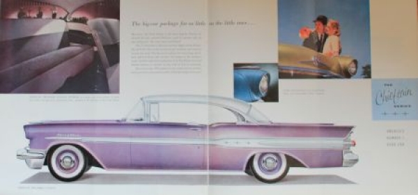 Pontiac Chieftain Modelprogram 1957 Carbrochure (3849)
