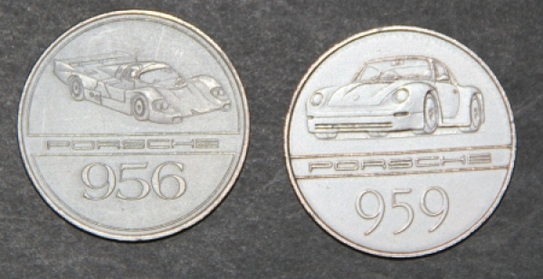Porsche Calendar-Coins for 1984-1985 Brass (0411)