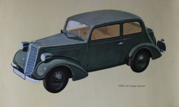 Opel 6 Cylindre Modelprogram 1938 Carbrochure (0450)
