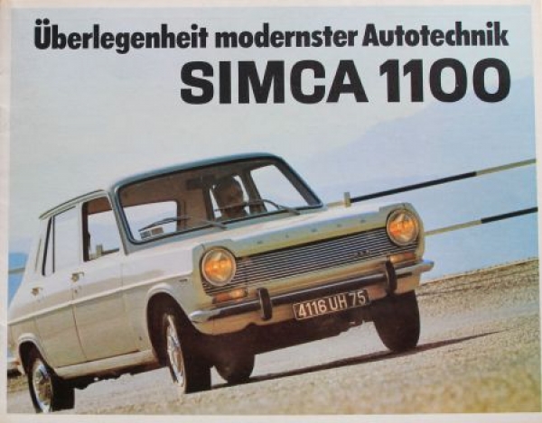 Simca 1100 Modelprogram 1967 Carbrochure (3835)