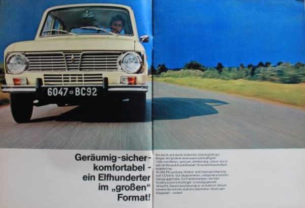 Renault 6 Modelprogram 1968 Carbrochure (3831)
