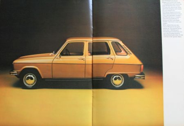 Renault 6 Modelprogram 1973 Carbrochure (3828)