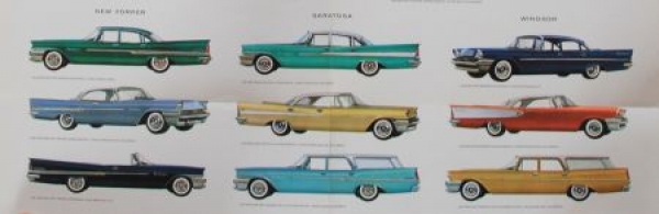 Chrysler Modelprogram 1958  "Glamour Car of the forward look" Carbrochure (3823)