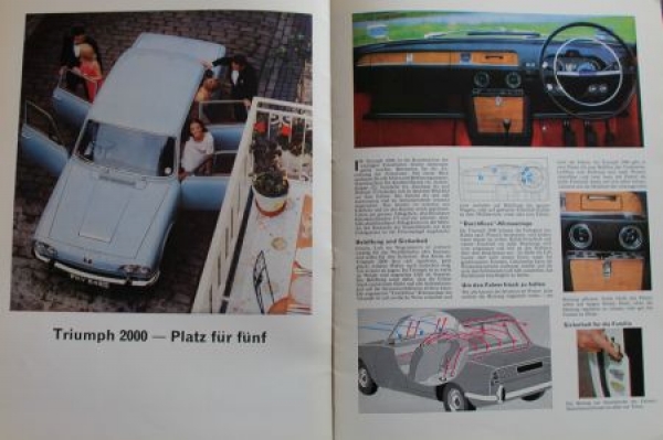 Triumph 2000 Modelprogram 1962 Carbrochure (3820)