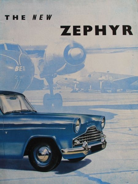 Ford Zephyr Modellprogramm 1956 Automobilprospekt (3816)