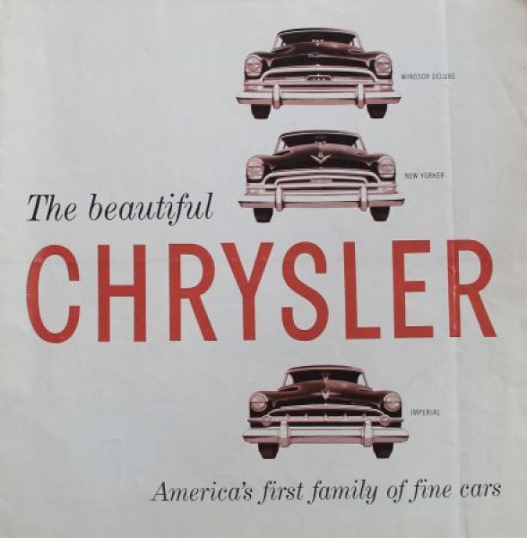 Chrysler Modelprogram 1953 "Americas first family of fine cars" Carbrochure (3589)