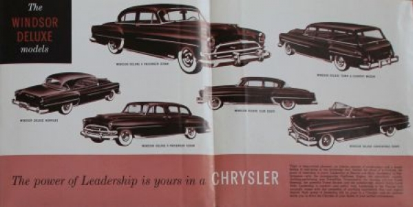 Chrysler Modelprogram 1953 "Americas first family of fine cars" Carbrochure (3589)