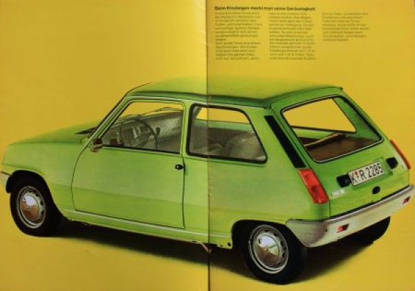 Renault 5 Modelprogram 1972 Carbrochure (3520)