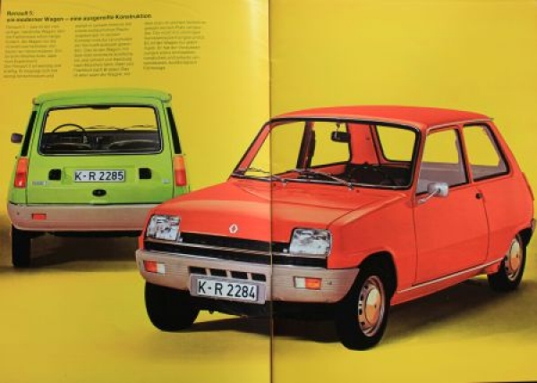 Renault 5 Modelprogram 1972 Carbrochure (3520)