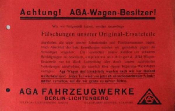 AGA Automobiles 1931 Correspondence (0455)