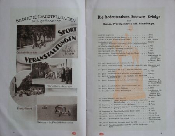 Stoewer Personenkraftwagen Modellprogramm 1922 (S0579)