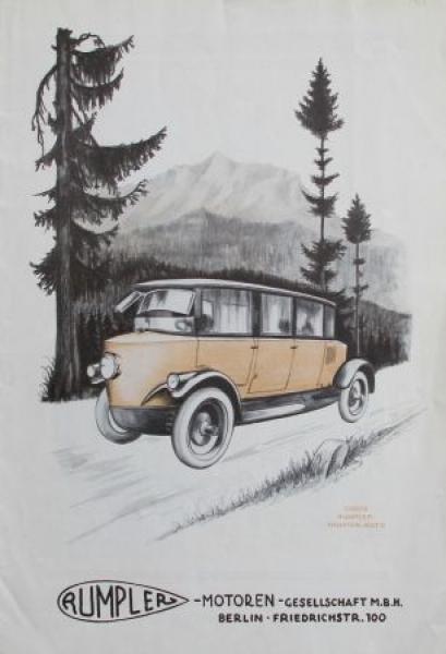 Rumpler Tropfen-Auto 10/50 PS Modelprogram 1921 (S0582)