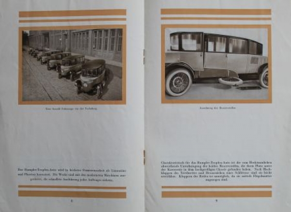 Rumpler Tropfen-Auto 10/50 PS Modelprogram 1921 (S0582)