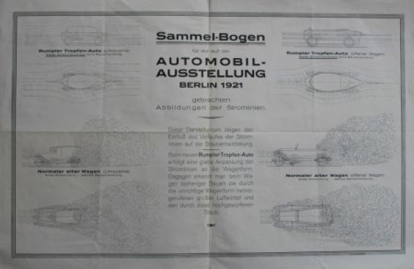 Rumpler Tropfen-Auto "Der ideale Stromlinienwagen" 1921 (S0583)