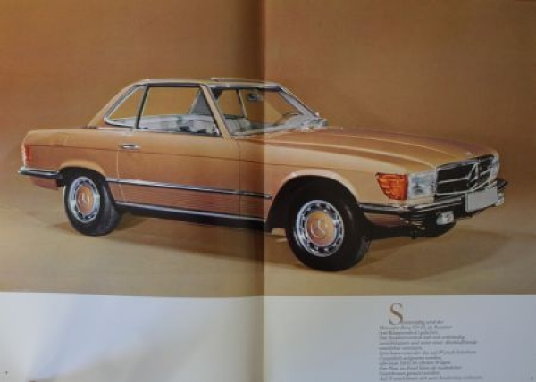 Mercedes-Benz 350 SL Modelprogram 1971 Carbrochure (0597)