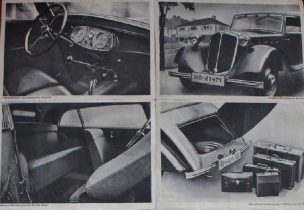 Borgward Hansa 1100 - 1700 Modelprogram 1936 Carbrochure (0633)
