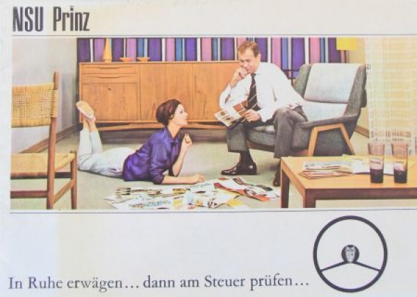 NSU Prinz III Modelprogram 1961 "In Ruhe erwaegen" Carbrochure (0655)