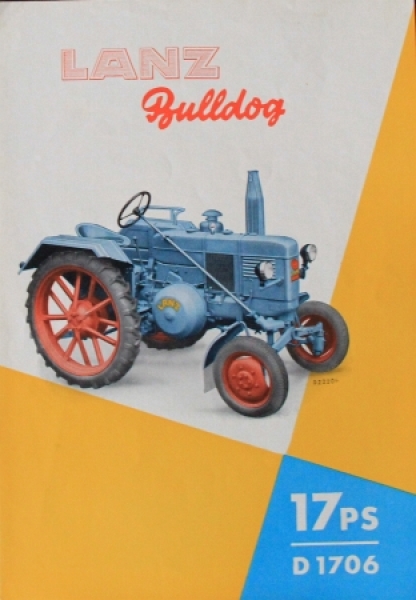 Lanz Bulldog 17 PS D 1706 Modelprogram 1949 Tractorbrochure (0656)