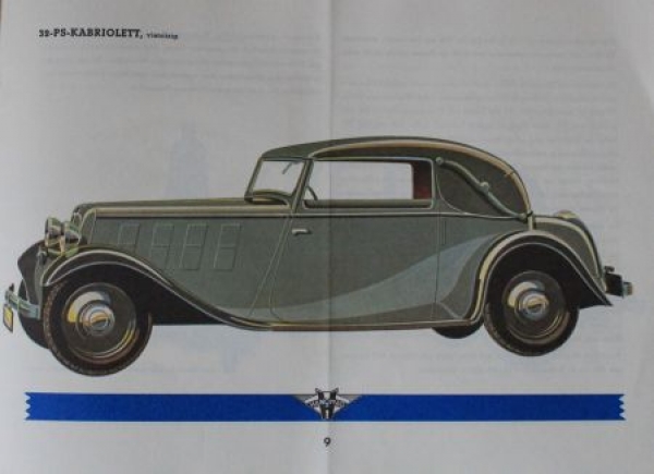 Hanomag Modellprogramm 1934 Automobilprospekt (0666)