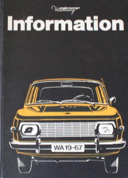 Wartburg Modelprogram 1967 "Informationen" 1967 Carbrochure-Map (0477)