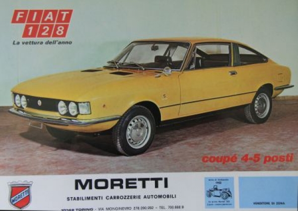 Moretti Fiat 128 Coupe Modelprogram 1969 Carbrochure (0721)