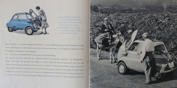 BMW Isetta Modelprogram 1956 "Das spricht fuer Isetta" 3 Carbrochures (0759)