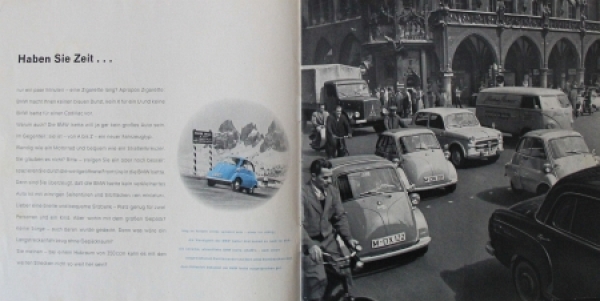BMW Isetta Modelprogram 1956 "Das spricht fuer Isetta" 3 Carbrochures (0759)