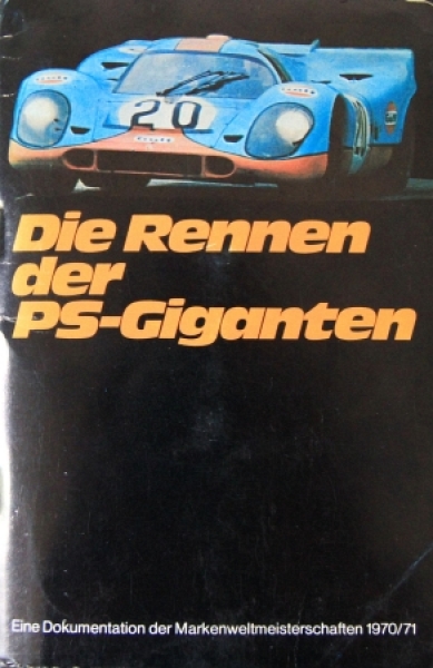 Gulf "Die Rennen der PS-Giganten" Motorracing Advertisingmap 1969 with original Reversalfilms (0781)