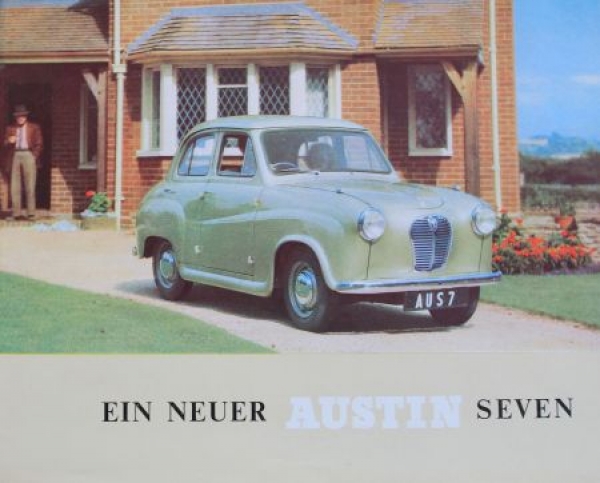 Austin Seven Modelprogram 1950 "Ein neuer Austin" Carbrochure (4042)