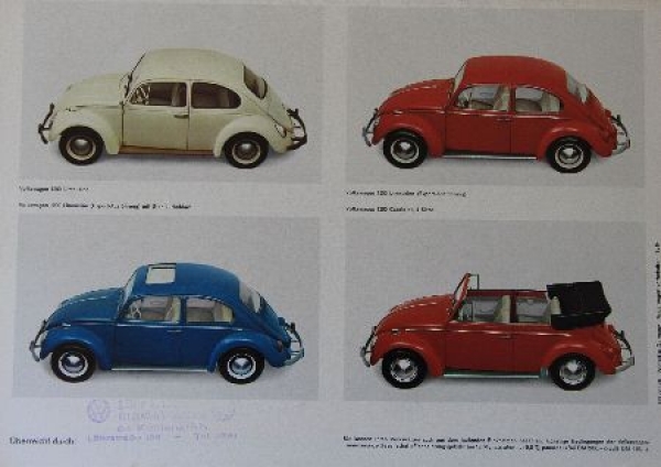 Volkswagen Beetle Modelprogram 1964 "Was ist neu am VW 1200?" Carbrochure (0862)