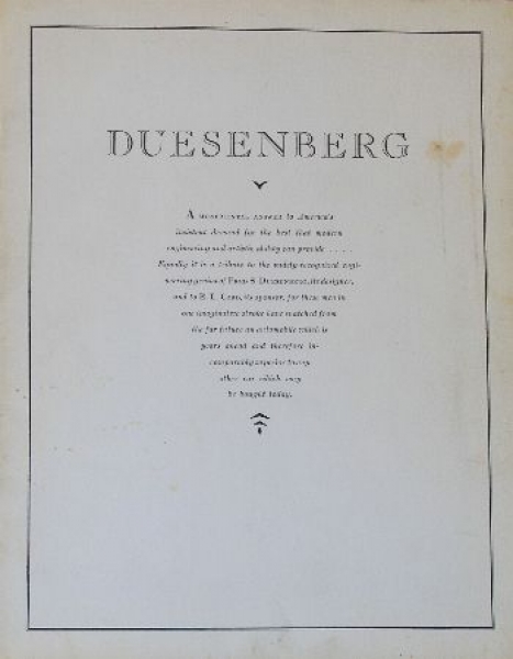 Duesenberg Modelprogram 1932 Carbrochure (0977)